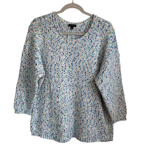 Talbots Sweaters - Talbots Confetti Roll Neck Knit Sweater Sz XL Pastels Pullover Cabincore Cozy